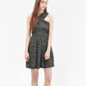 French Connection Dress, black and grey/green